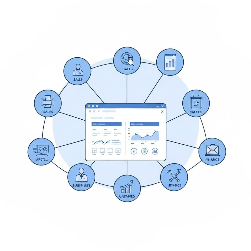 ERPNext business dashboard showing inventory, accounting and sales modules